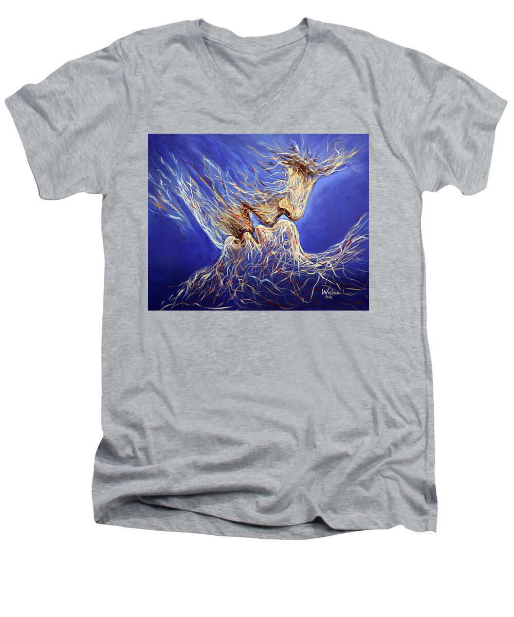 Embrace of Souls - Men's V-Neck T-Shirt