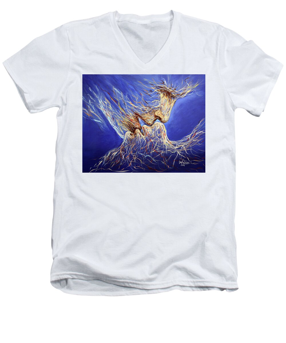 Embrace of Souls - Men's V-Neck T-Shirt