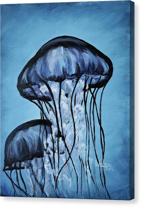 Jellyfish Dancers by Walaa - Canvas Print