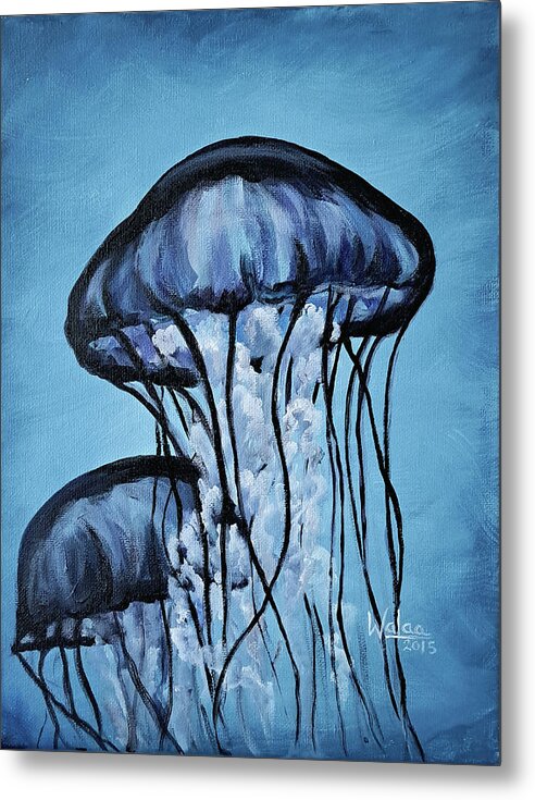 Jellyfish Dancers - Metal Print