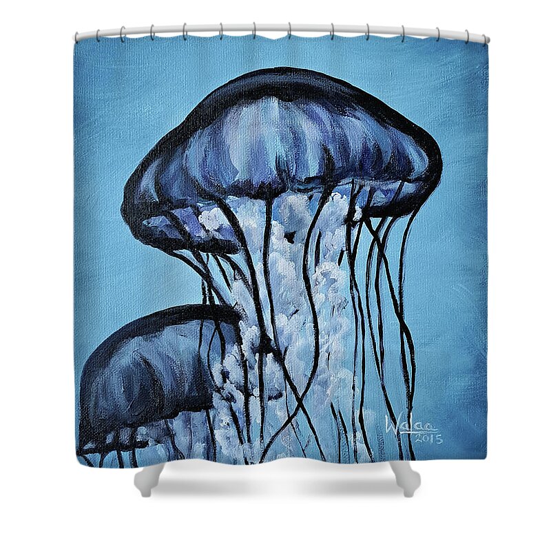 Jellyfish Dancers - Shower Curtain