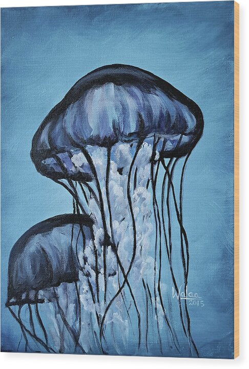 Jellyfish Dancers - Wood Print