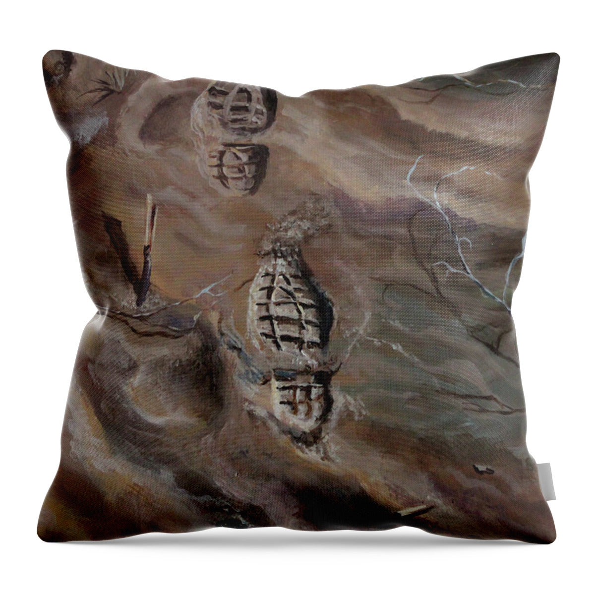 Ephemeral Steps - Throw Pillow