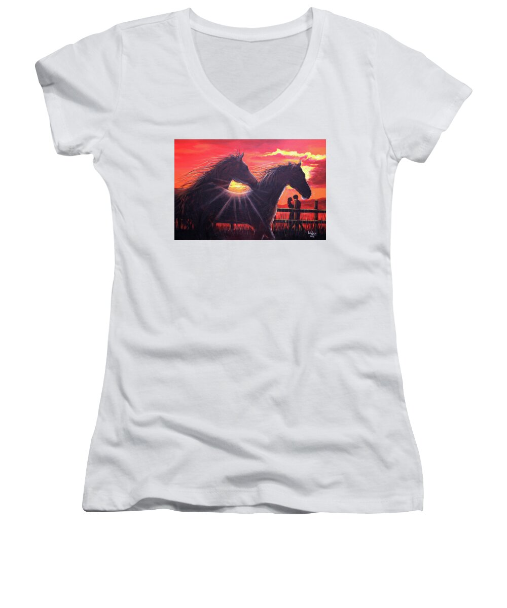 Noble hearts, endless light - Women's V-Neck