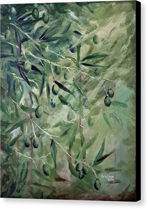 Olive Tears by Walaa - Canvas Print