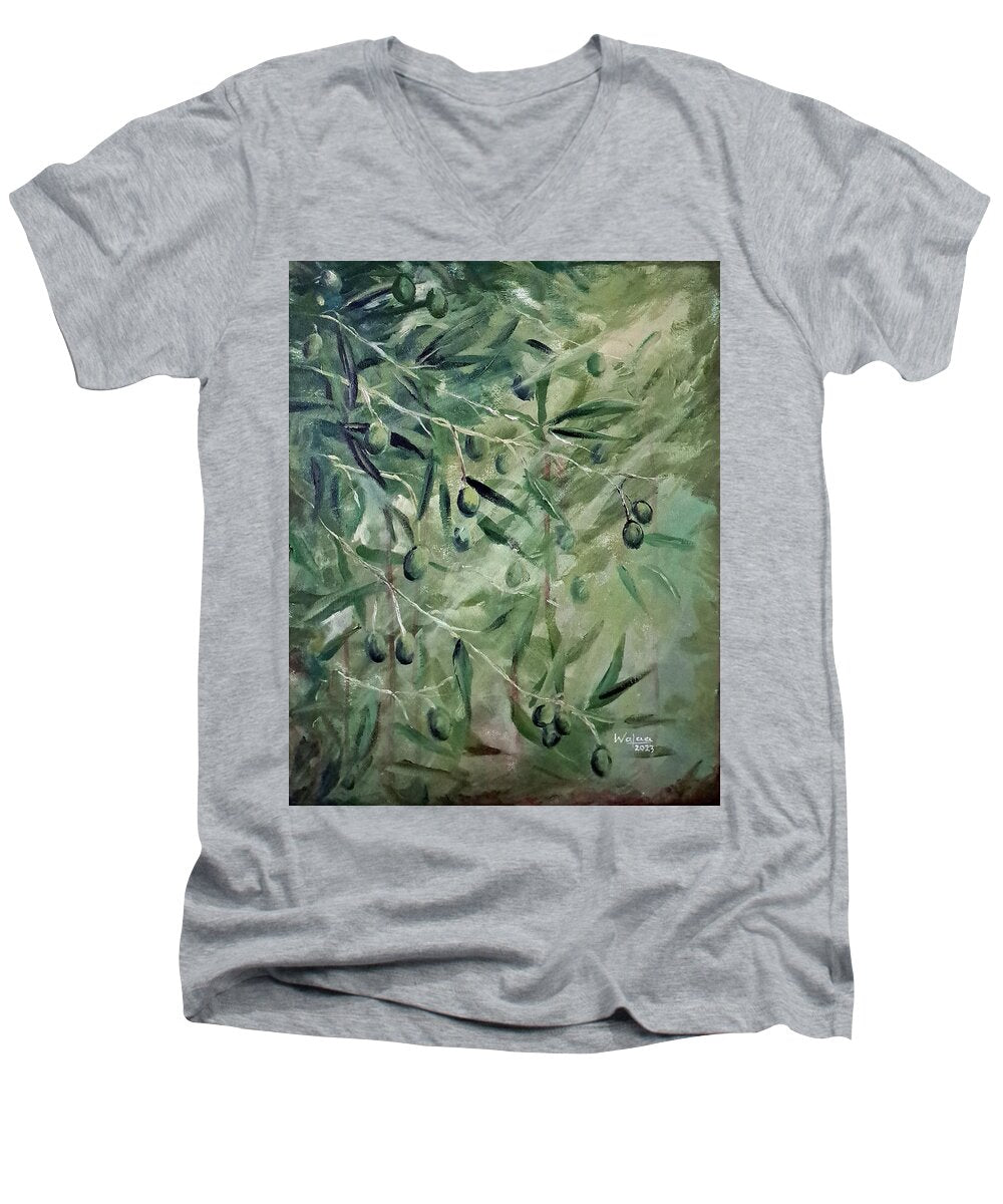 Olive Tears - Men's V-Neck T-Shirt