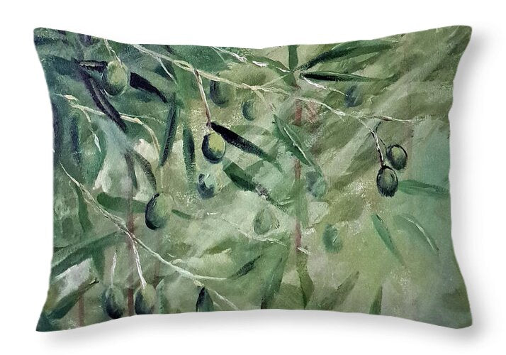 Olive Tears - Throw Pillow