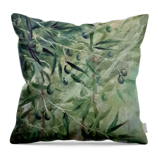 Olive Tears - Throw Pillow