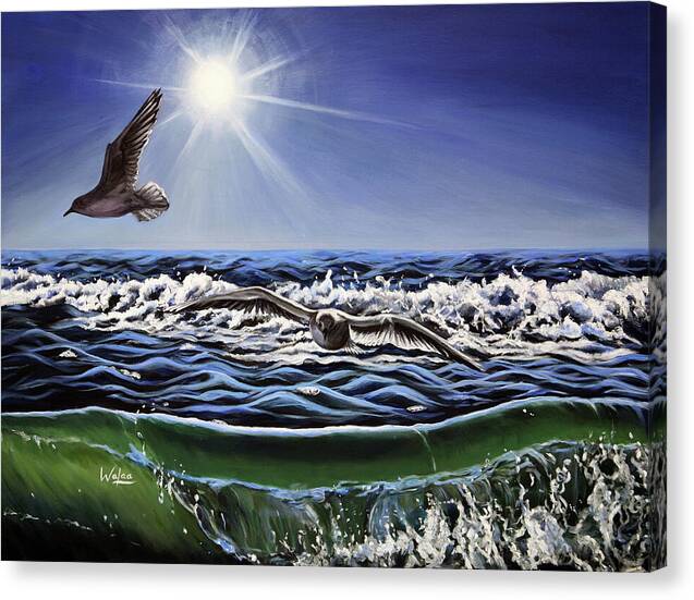 Seagull Freedom by Walaa - Canvas Print