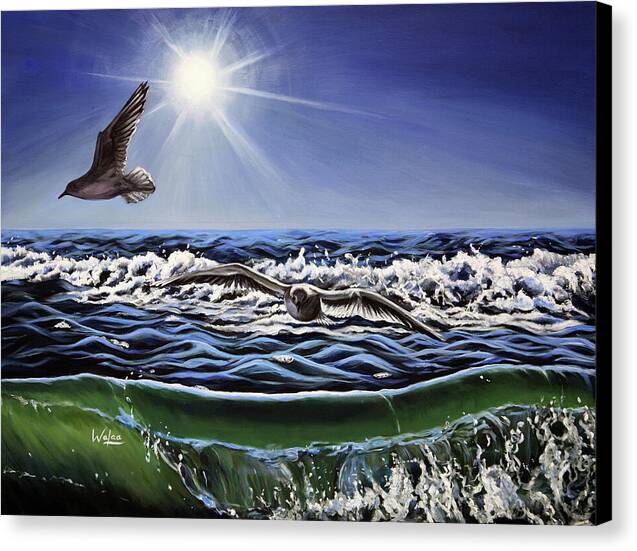 Seagull Freedom by Walaa - Canvas Print