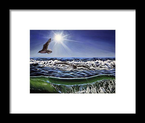 Seagull Freedom - Framed Print