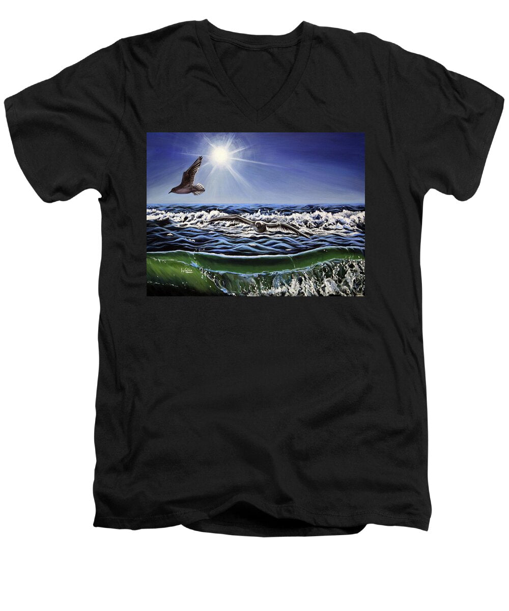 Seagull Freedom - Men's V-Neck T-Shirt