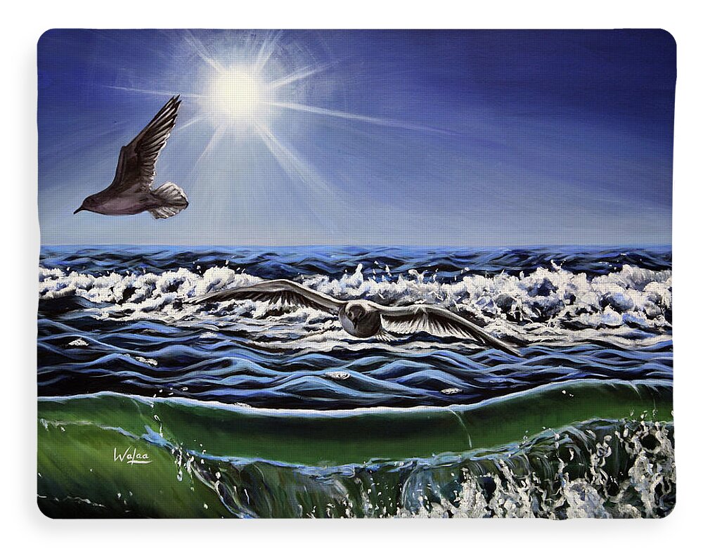 Seagull Freedom - Fleece Blanket