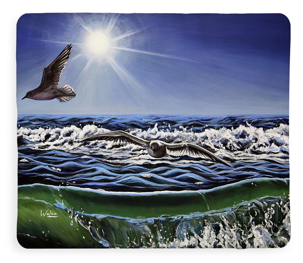 Seagull Freedom - Fleece Blanket