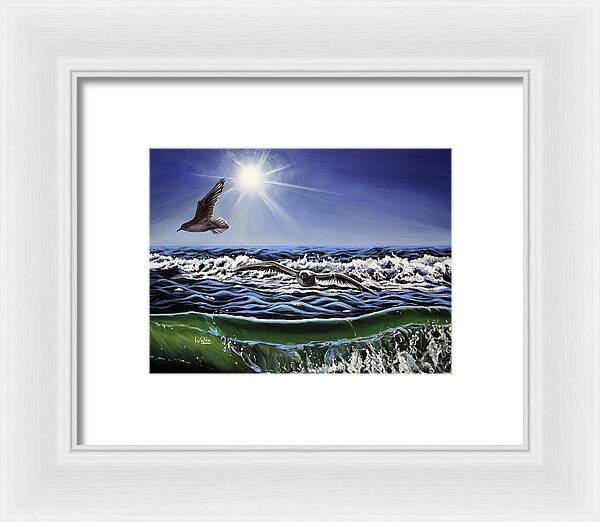 Seagull Freedom - Framed Print