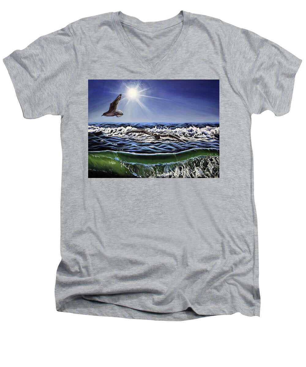 Seagull Freedom - Men's V-Neck T-Shirt