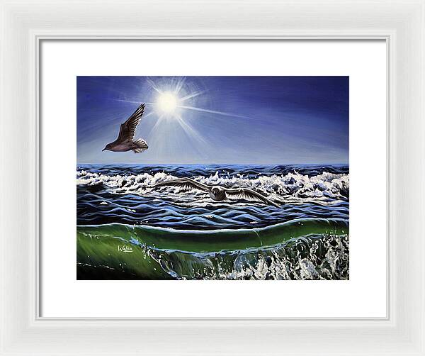 Seagull Freedom - Framed Print