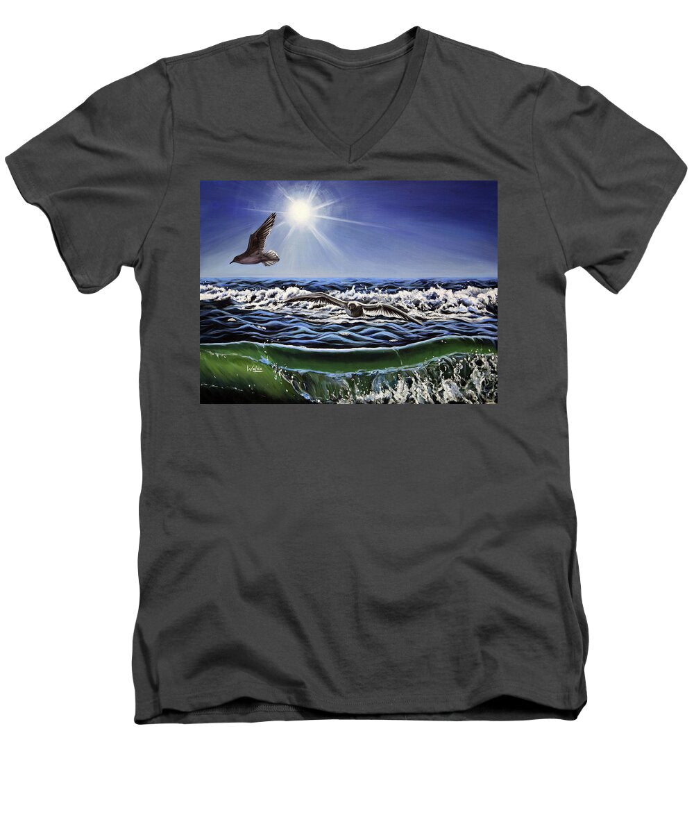 Seagull Freedom - Men's V-Neck T-Shirt