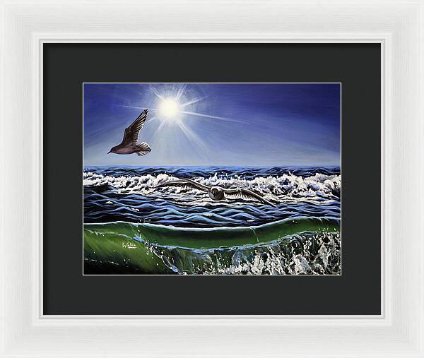 Seagull Freedom - Framed Print