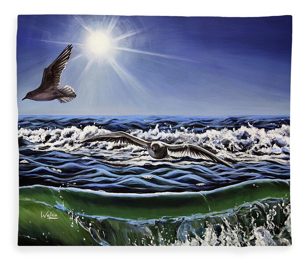 Seagull Freedom - Fleece Blanket