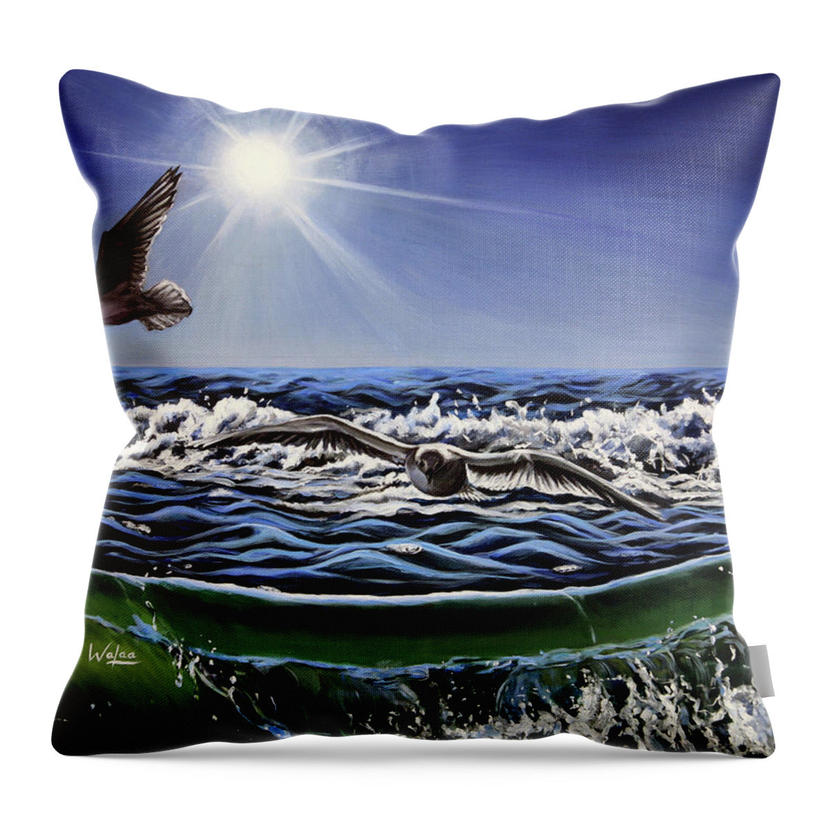 Seagull Freedom - Throw Pillow