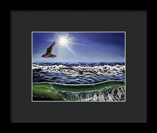 Seagull Freedom - Framed Print