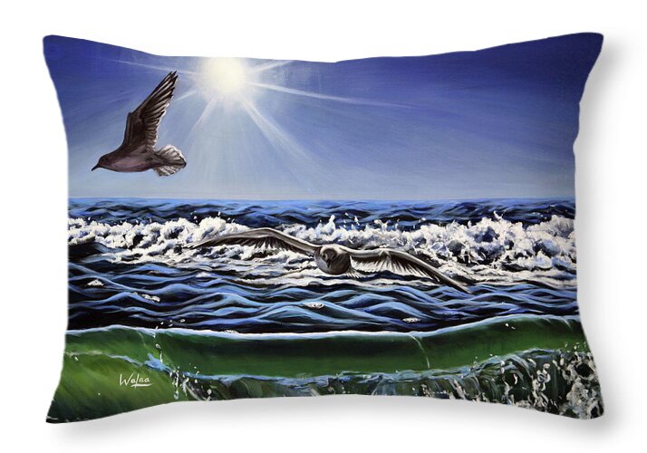 Seagull Freedom - Throw Pillow