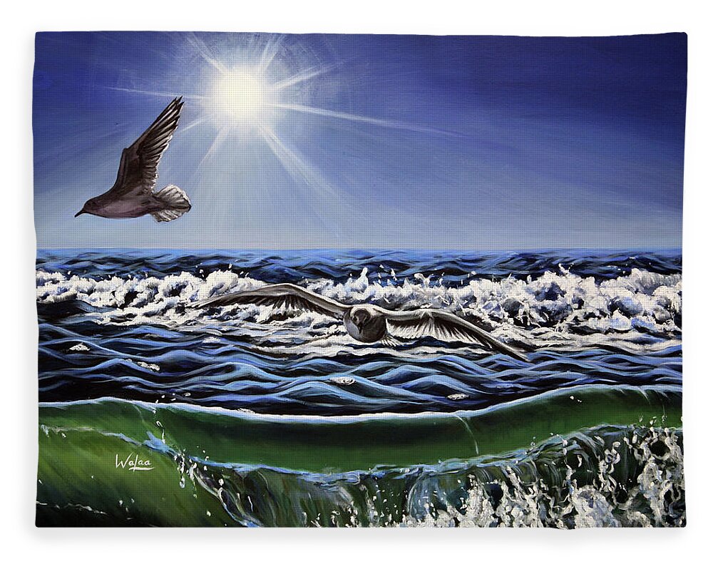 Seagull Freedom - Fleece Blanket