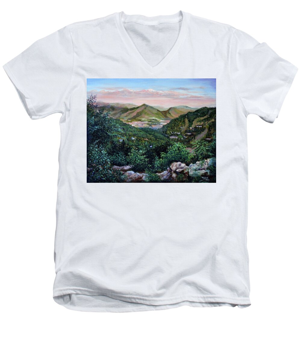 Mountain Peace in Shenandoah - Men's V-Neck T-Shirt