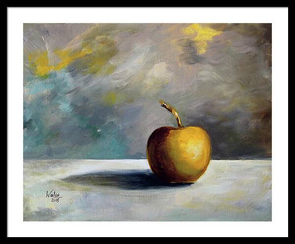 Solitary Golden Apple - Framed Print