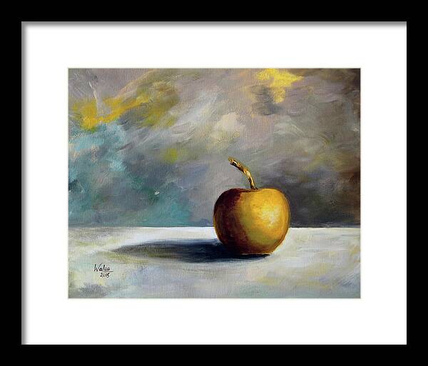 Solitary Golden Apple - Framed Print