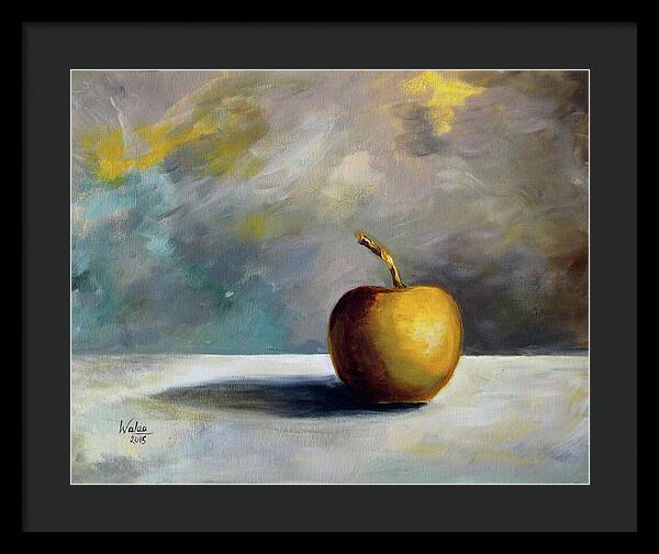 Solitary Golden Apple - Framed Print