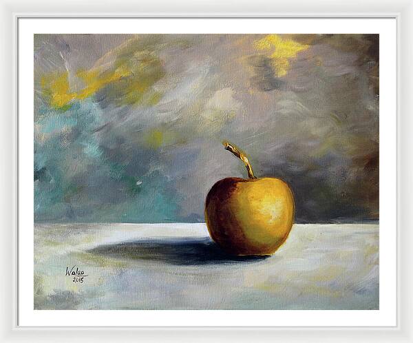 Solitary Golden Apple - Framed Print