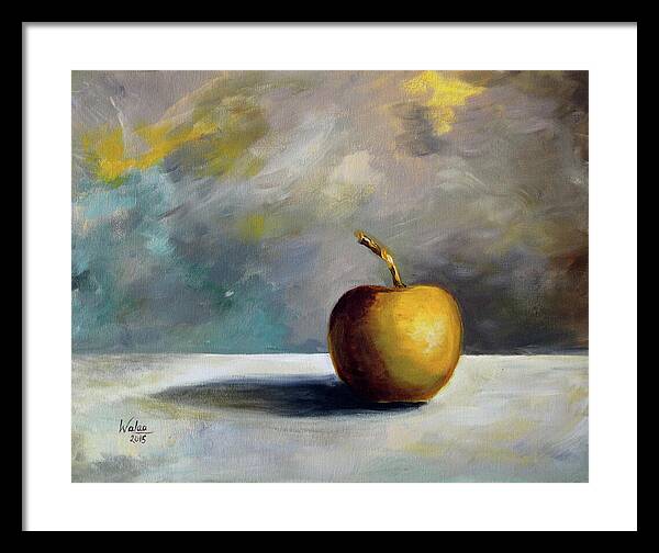 Solitary Golden Apple - Framed Print