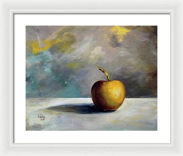 Solitary Golden Apple - Framed Print