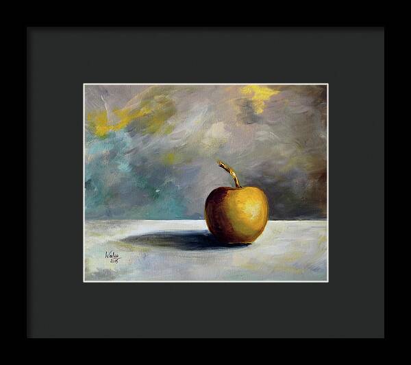 Solitary Golden Apple - Framed Print