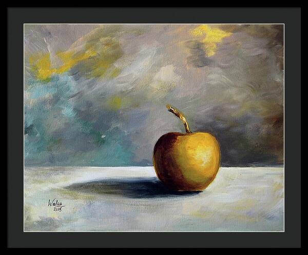 Solitary Golden Apple - Framed Print