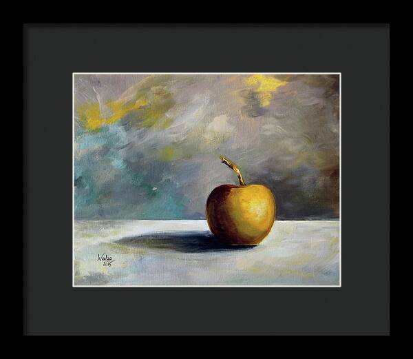 Solitary Golden Apple - Framed Print