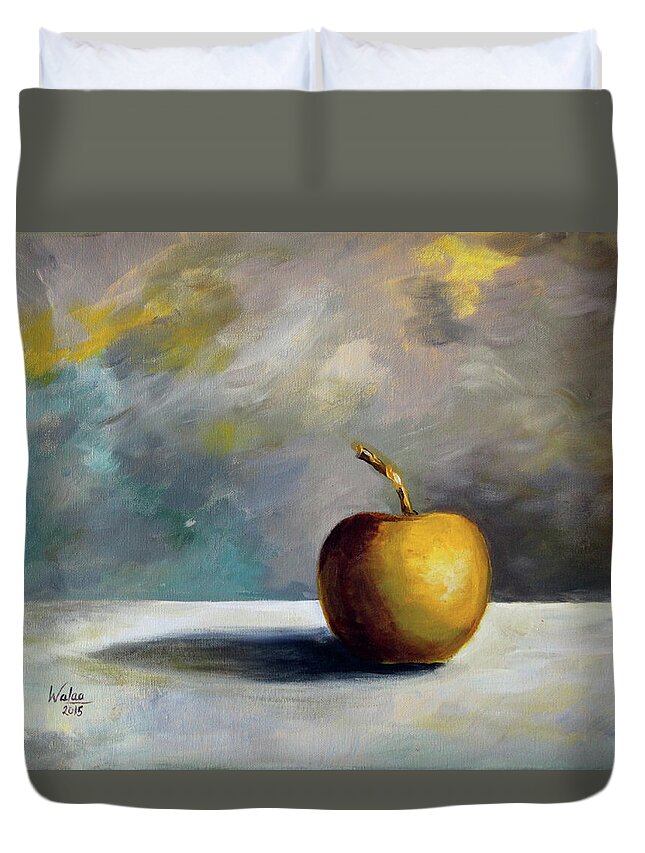 Solitary Golden Apple - Duvet Cover