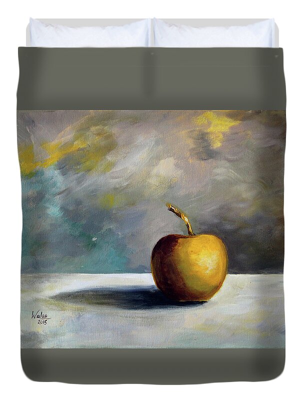 Solitary Golden Apple - Duvet Cover