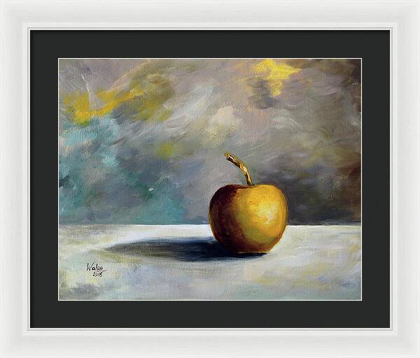 Solitary Golden Apple - Framed Print