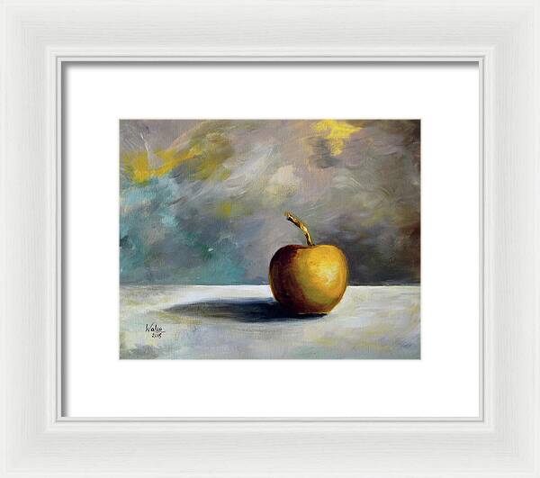 Solitary Golden Apple - Framed Print