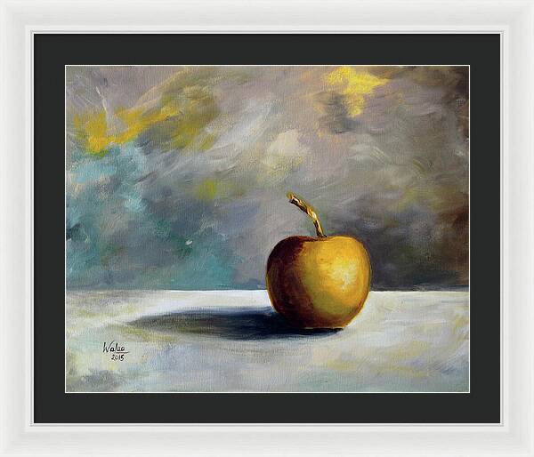 Solitary Golden Apple - Framed Print