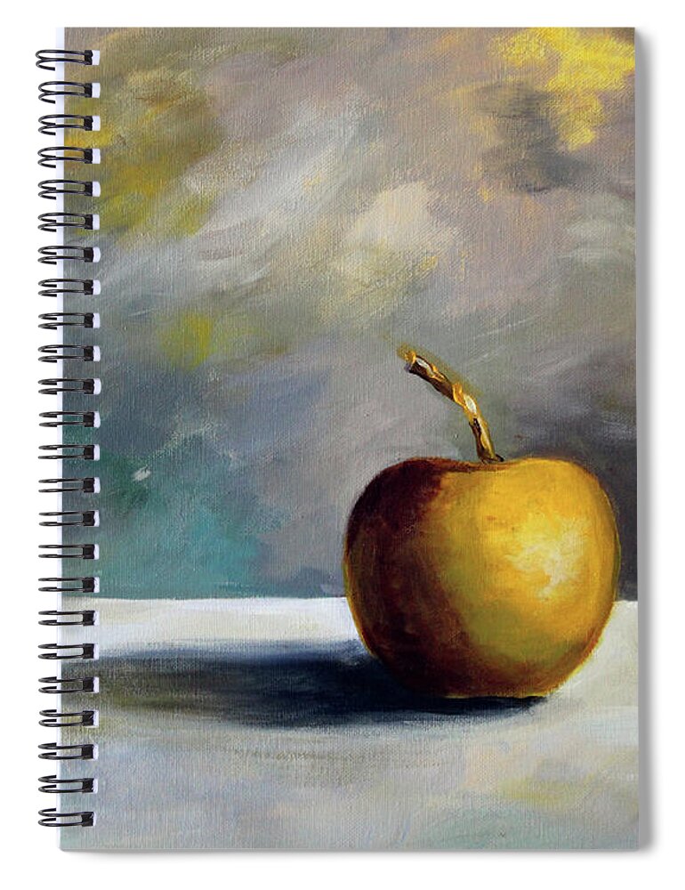 Solitary Golden Apple - Spiral Notebook