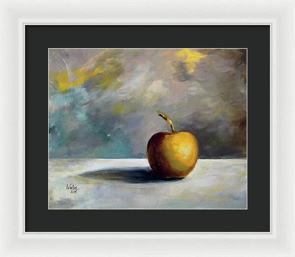 Solitary Golden Apple - Framed Print