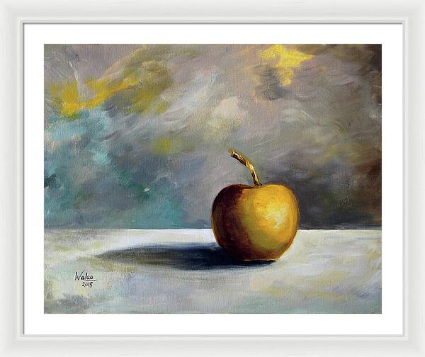 Solitary Golden Apple - Framed Print