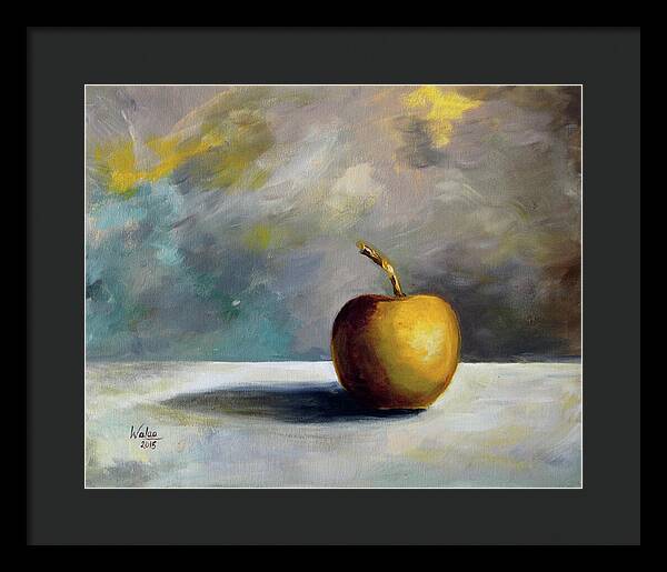 Solitary Golden Apple - Framed Print