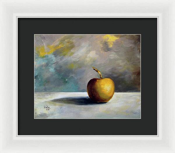 Solitary Golden Apple - Framed Print