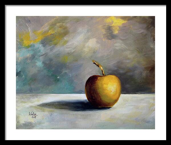 Solitary Golden Apple - Framed Print