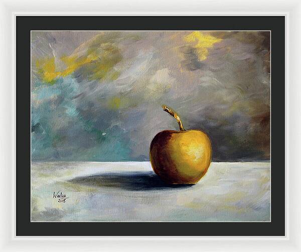 Solitary Golden Apple - Framed Print